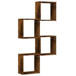 Casa si Gradina - Mobilier - Biblioteci si rafturi - Rafturi - Rafturi cuburi de perete 4 buc Stejar afumat 30x15x30 cm - Infinity.ro