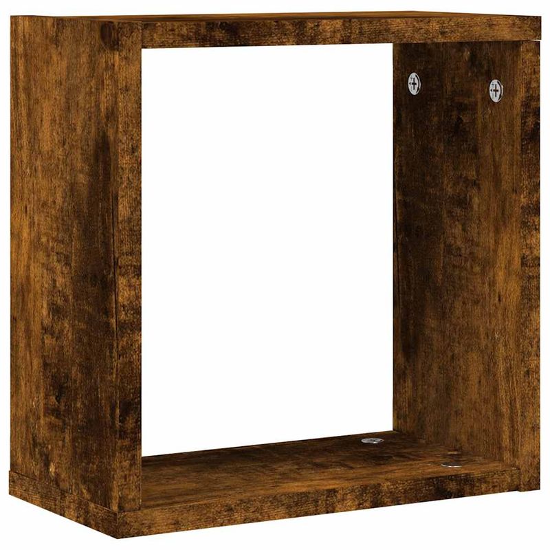 Casa si Gradina - Mobilier - Biblioteci si rafturi - Rafturi - Rafturi cuburi de perete 4 buc Stejar afumat 30x15x30 cm - Infinity.ro