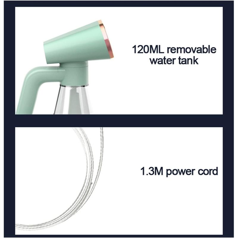 Electronice si Electrocasnice - Ingrijirea tesaturilor - Aparate de calcat cu aburi - Aparat cu abur pentru haine Andowl Q-GT7 600W, rezervor de 120ml, plastic, verde - Infinity.ro