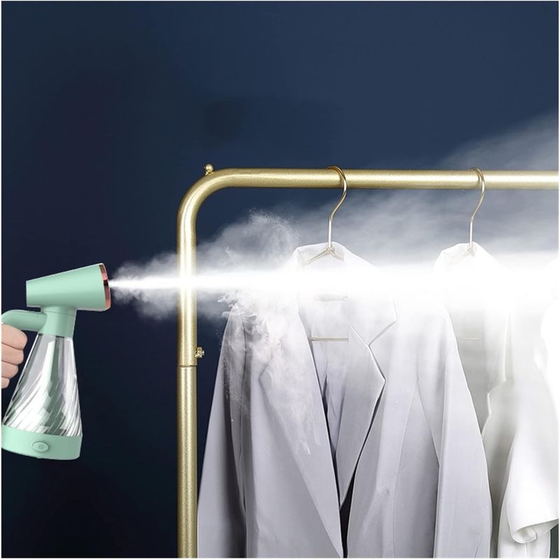 Electronice si Electrocasnice - Ingrijirea tesaturilor - Aparate de calcat cu aburi - Aparat cu abur pentru haine Andowl Q-GT7 600W, rezervor de 120ml, plastic, verde - Infinity.ro