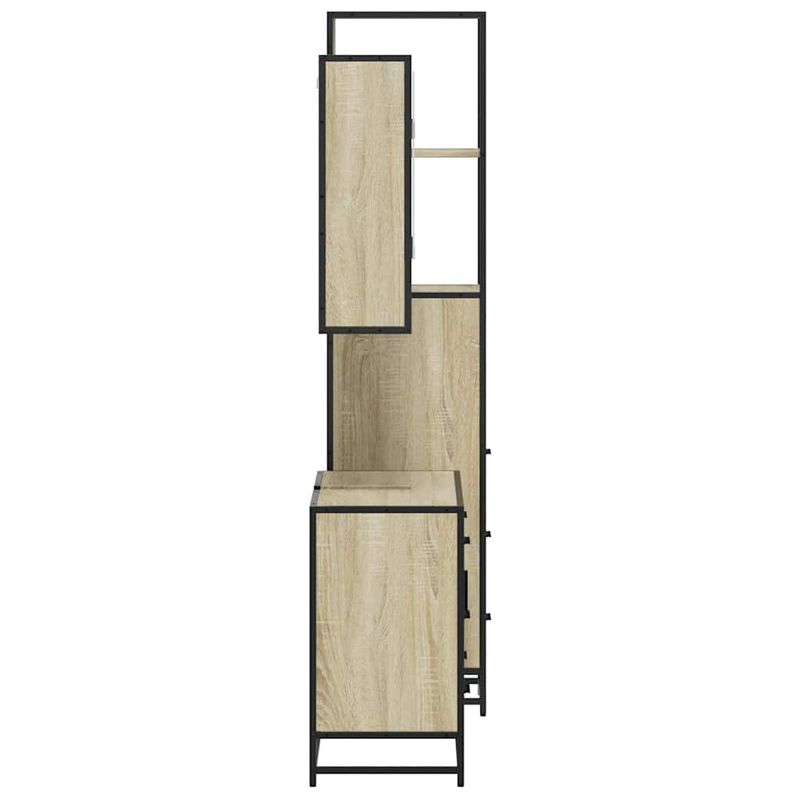 Casa si Gradina - Mobilier - Seturi de mobilier - Seturi baie - Set mobilier de baie, 3 piese, stejar sonoma, lemn prelucrat - Infinity.ro
