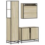 Casa si Gradina - Mobilier - Seturi de mobilier - Seturi baie - Set mobilier de baie, 3 piese, stejar sonoma, lemn prelucrat - Infinity.ro