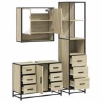 Casa si Gradina - Mobilier - Seturi de mobilier - Seturi baie - Set mobilier de baie, 3 piese, stejar sonoma, lemn prelucrat - Infinity.ro
