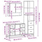 Casa si Gradina - Mobilier - Seturi de mobilier - Seturi baie - Set mobilier de baie, 3 piese, stejar sonoma, lemn prelucrat - Infinity.ro