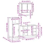 Casa si Gradina - Mobilier - Seturi de mobilier - Seturi baie - Set mobilier de baie, 3 piese, stejar sonoma, lemn prelucrat - Infinity.ro