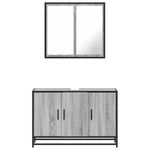 Casa si Gradina - Mobilier - Seturi de mobilier - Seturi baie - Set mobilier de baie, 2 piese, gri sonoma, lemn prelucrat - Infinity.ro