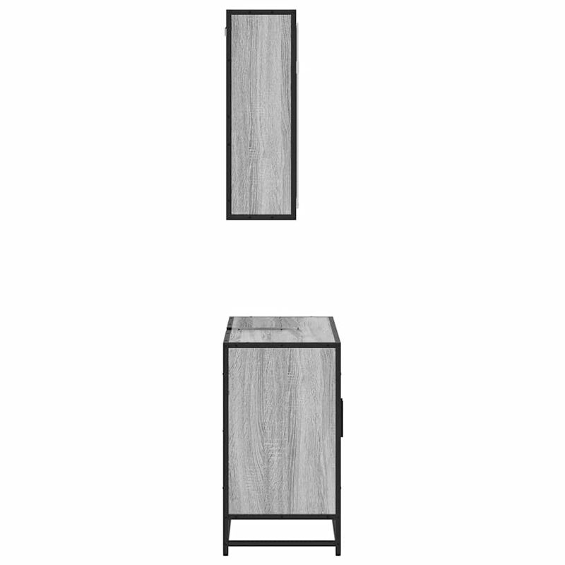 Casa si Gradina - Mobilier - Seturi de mobilier - Seturi baie - Set mobilier de baie, 2 piese, gri sonoma, lemn prelucrat - Infinity.ro