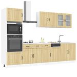 Casa si Gradina - Mobilier - Comode si corpuri - Corpuri bucatarie - Set dulap de bucatarie din 7 piese „Kalmar” lemn stejar Sonoma - Infinity.ro