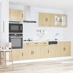 Casa si Gradina - Mobilier - Comode si corpuri - Corpuri bucatarie - Set dulap de bucatarie din 7 piese „Kalmar” lemn stejar Sonoma - Infinity.ro