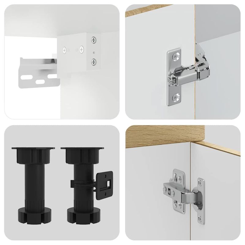 Casa si Gradina - Mobilier - Comode si corpuri - Corpuri bucatarie - Set dulap de bucatarie din 7 piese „Kalmar” lemn stejar Sonoma - Infinity.ro