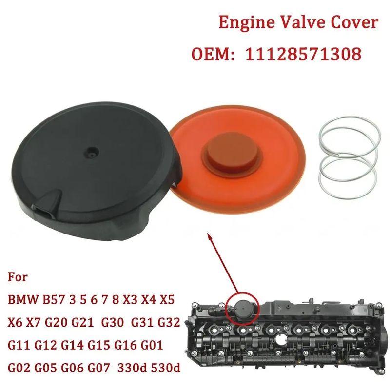 Auto si Moto - Anvelope si jante - Accesorii roti - Kituri pana - Kit de reparatie capac supapa PCV cu membrană pentru BMW  motor 3.0d B57D30B - Infinity.ro