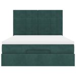 Casa si Gradina - Mobilier - Paturi si accesorii - Paturi - Cadru de pat otoman cu saltele verde inchis 140x200cm catifea - Infinity.ro