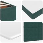 Casa si Gradina - Mobilier - Paturi si accesorii - Paturi - Cadru de pat otoman cu saltele verde inchis 140x200cm catifea - Infinity.ro