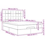 Casa si Gradina - Mobilier - Paturi si accesorii - Paturi - Cadru de pat otoman cu saltele verde inchis 140x200cm catifea - Infinity.ro