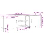 Casa si Gradina - Mobilier - Comode si corpuri - Comode - Dulap TV, stejar artizanal, 150x30x50 cm, lemn prelucrat - Infinity.ro