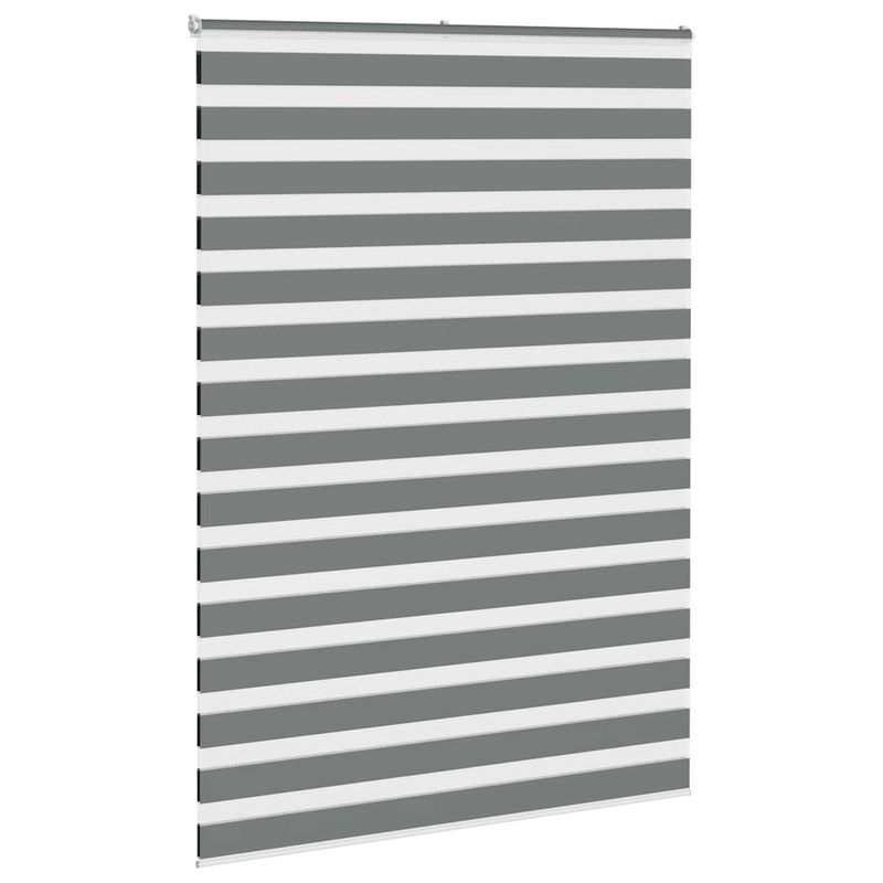 Casa si Gradina - Textile si covoare - Rulouri si jaluzele - Jaluzea tip zebra gri inchis latime tesatura 160,9 cm poliester, mărime 165x200 cm - Infinity.ro