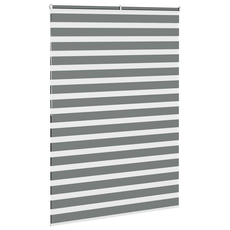 Casa si Gradina - Textile si covoare - Rulouri si jaluzele - Jaluzea tip zebra gri inchis latime tesatura 160,9 cm poliester, mărime 165x200 cm - Infinity.ro