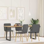Casa si Gradina - Mobilier - Scaune si fotolii - Scaune - Scaune de bucatarie pivotante, 4 buc., gri inchis, textil - Infinity.ro