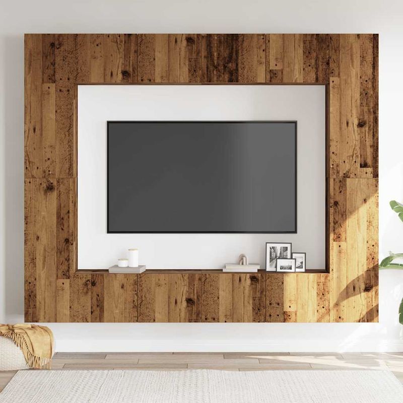 Casa si Gradina - Mobilier - Comode si corpuri - Comode - Dulapuri TV montate pe perete 1 buc Lemn vechi lemn prelucrat, lăţime 80 cm - Infinity.ro
