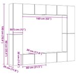 Casa si Gradina - Mobilier - Comode si corpuri - Comode - Dulapuri TV montate pe perete 1 buc Lemn vechi lemn prelucrat, lăţime 80 cm - Infinity.ro