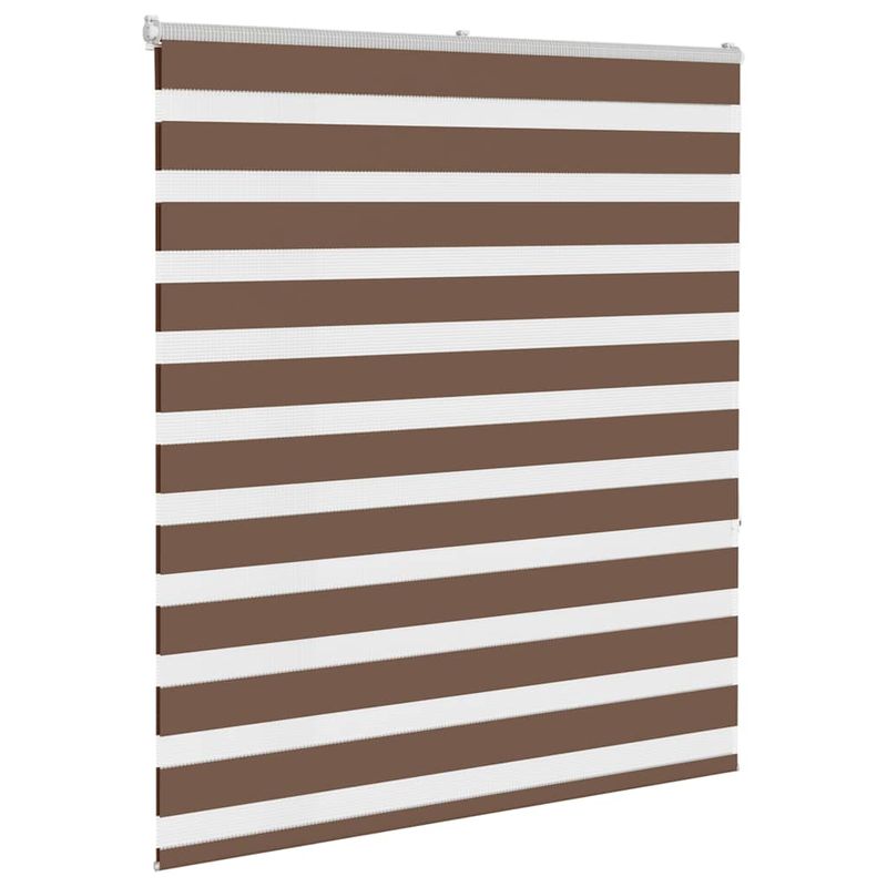 Casa si Gradina - Textile si covoare - Rulouri si jaluzele - Jaluzea tip zebra maro latime tesatura 120,9 cm poliester, mărime 125x150 cm - Infinity.ro