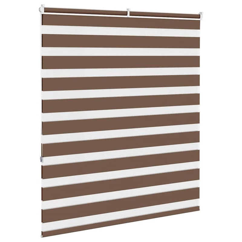 Casa si Gradina - Textile si covoare - Rulouri si jaluzele - Jaluzea tip zebra maro latime tesatura 120,9 cm poliester, mărime 125x150 cm - Infinity.ro