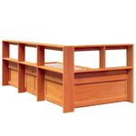 Casa si Gradina - Mobilier - Paturi si accesorii - Paturi - Pat cu biblioteca fara saltea, maro, 100x200 cm, lemn masiv pin - Infinity.ro