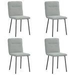Casa si Gradina - Mobilier - Scaune si fotolii - Scaune - Scaune de bucatarie, 4 buc., gri deschis, catifea - Infinity.ro
