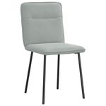 Casa si Gradina - Mobilier - Scaune si fotolii - Scaune - Scaune de bucatarie, 4 buc., gri deschis, catifea - Infinity.ro