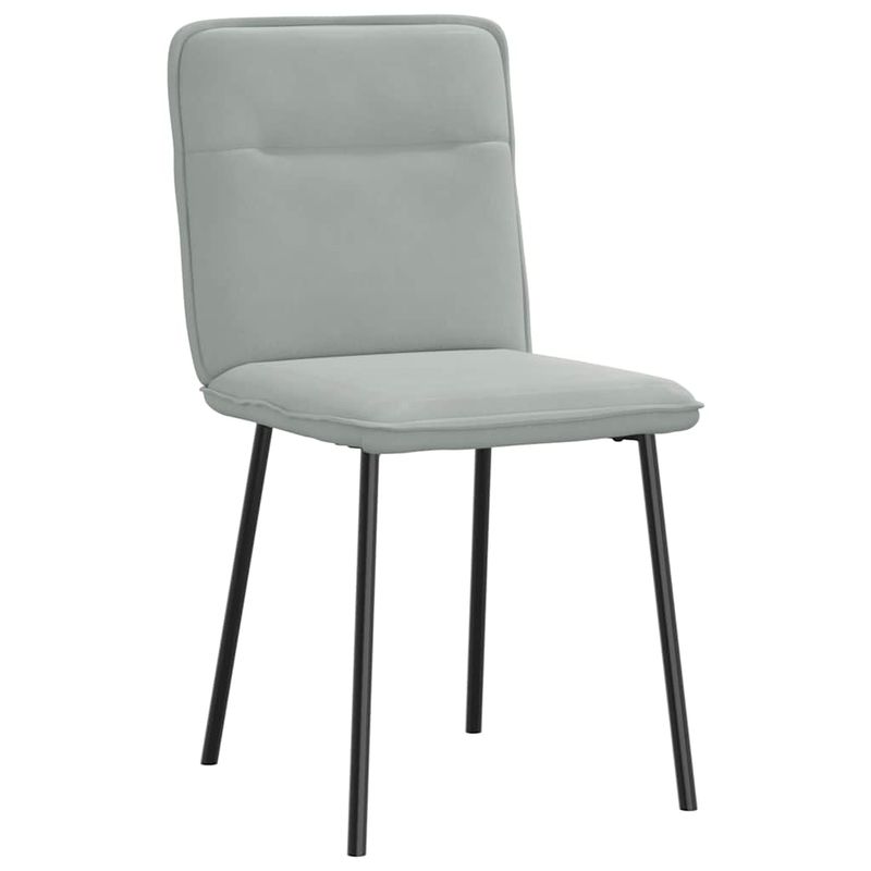 Casa si Gradina - Mobilier - Scaune si fotolii - Scaune - Scaune de bucatarie, 4 buc., gri deschis, catifea - Infinity.ro