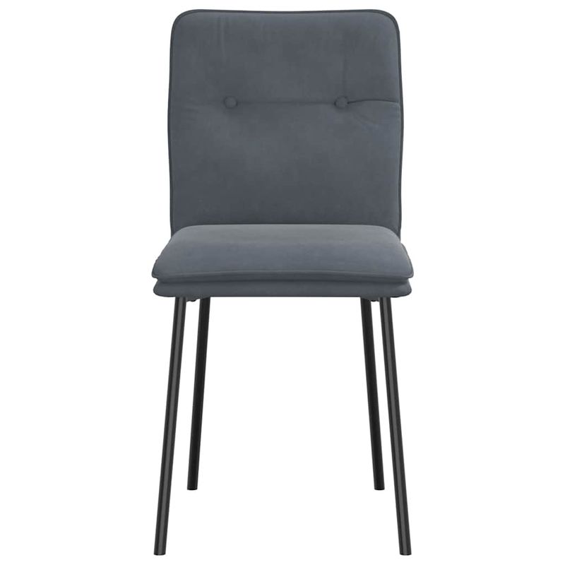 Casa si Gradina - Mobilier - Scaune si fotolii - Scaune - Scaune de bucatarie, 4 buc., gri inchis, catifea - Infinity.ro