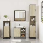 Casa si Gradina - Mobilier - Seturi de mobilier - Seturi baie - Set mobilier de baie, 3 piese, stejar sonoma, lemn prelucrat - Infinity.ro