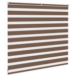 Casa si Gradina - Textile si covoare - Rulouri si jaluzele - Jaluzea tip zebra maro latime tesatura 155,9 cm poliester, mărime 160x100 cm - Infinity.ro