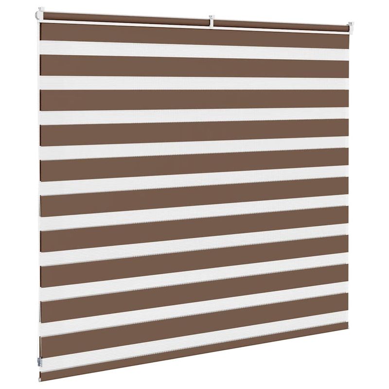 Casa si Gradina - Textile si covoare - Rulouri si jaluzele - Jaluzea tip zebra maro latime tesatura 155,9 cm poliester, mărime 160x100 cm - Infinity.ro