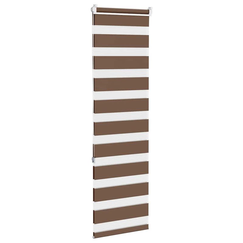 Casa si Gradina - Textile si covoare - Rulouri si jaluzele - Jaluzea tip zebra maro latime tesatura 35,9 cm poliester, mărime 40x150 cm - Infinity.ro