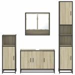 Casa si Gradina - Mobilier - Seturi de mobilier - Seturi baie - Set de mobilier de baie din 4 piese din lemn de stejar Sonoma - Infinity.ro