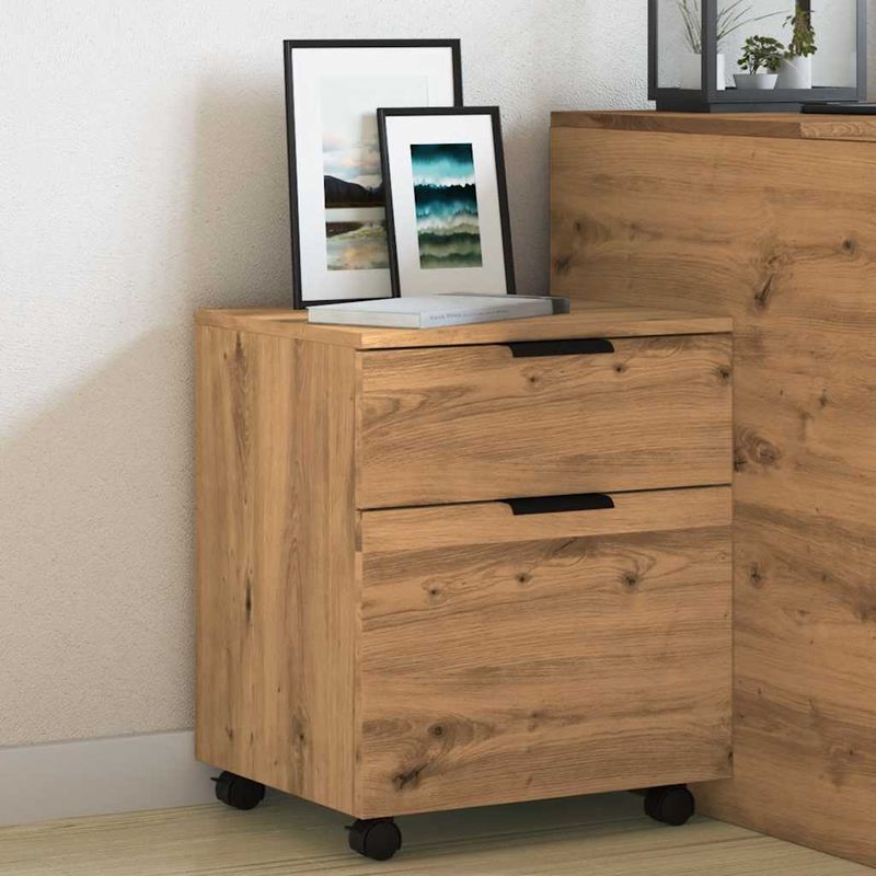Casa si Gradina - Mobilier - Dulapuri si sifoniere - Dulapuri - Dulap mobil pentru fisiere cu roti Artisan Stejar Lemn - Infinity.ro