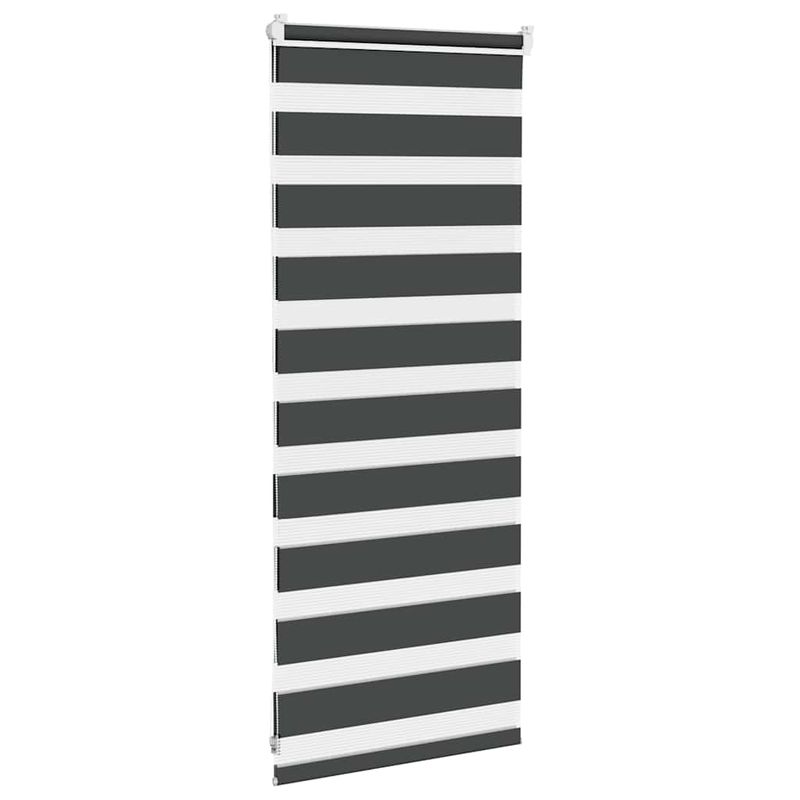 Casa si Gradina - Textile si covoare - Rulouri si jaluzele - Jaluzea tip zebra neagra latime tesatura 55,9 cm poliester, mărime 60x100 cm - Infinity.ro
