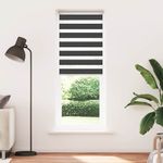 Casa si Gradina - Textile si covoare - Rulouri si jaluzele - Jaluzea tip zebra neagra latime tesatura 75,9 cm poliester, mărime 80x230 cm - Infinity.ro