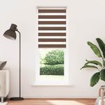 Casa si Gradina - Textile si covoare - Rulouri si jaluzele - Jaluzea tip zebra maro latime tesatura 65,9 cm poliester, mărime 70x200 cm - Infinity.ro