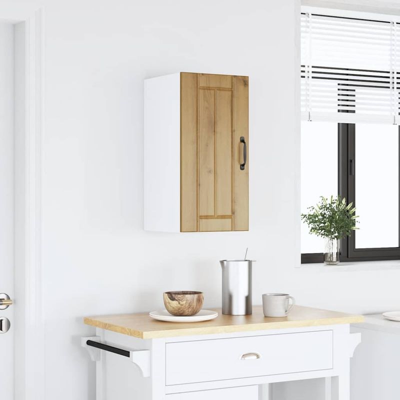 Casa si Gradina - Mobilier - Comode si corpuri - Corpuri bucatarie - Dulap de bucatarie „Lucca” din lemn de stejar artificial, mărime 30x31x60 cm, model 1x dulap de perete (1 ușă) - Infinity.ro
