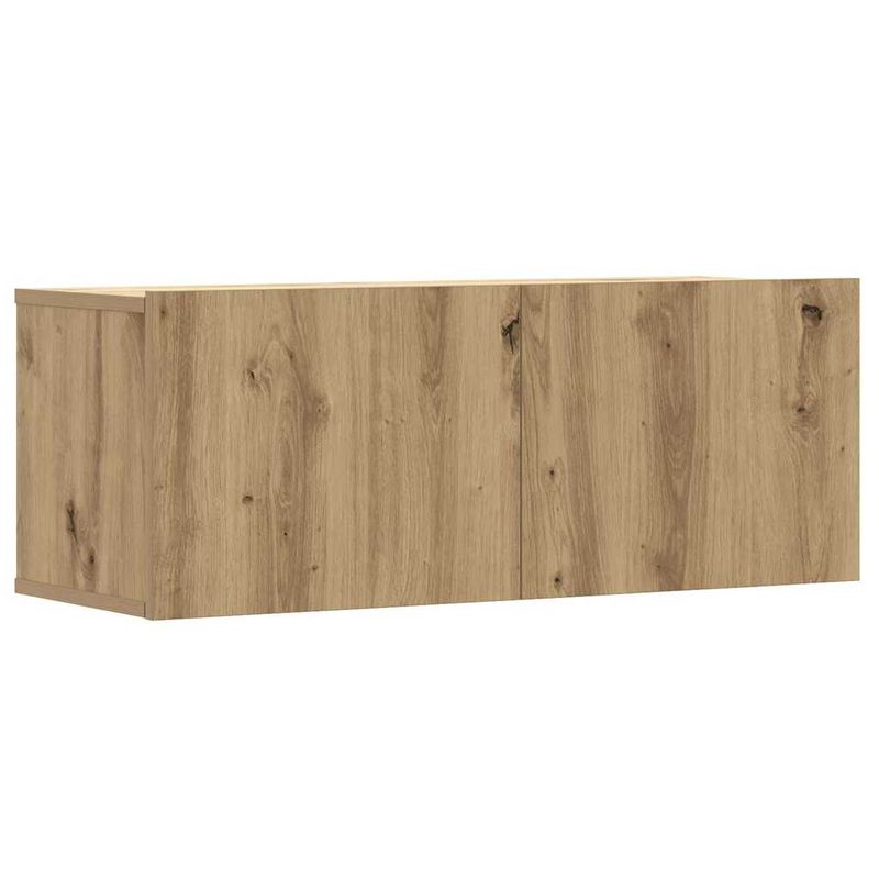 Casa si Gradina - Mobilier - Seturi de mobilier - Seturi living - Set dulap TV 2 piese montat pe perete Stejar artizanal - Infinity.ro