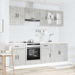 Casa si Gradina - Mobilier - Comode si corpuri - Corpuri bucatarie - Set dulapuri de bucatarie 8 piese „Kalmar” gri beton Lemn - Infinity.ro