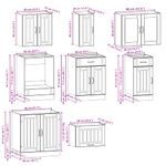 Casa si Gradina - Mobilier - Comode si corpuri - Corpuri bucatarie - Set dulapuri de bucatarie 8 piese „Kalmar” gri beton Lemn - Infinity.ro