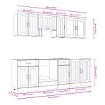 Casa si Gradina - Mobilier - Comode si corpuri - Corpuri bucatarie - Set dulapuri de bucatarie 8 piese „Kalmar” gri beton Lemn - Infinity.ro