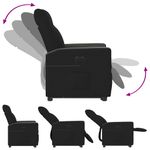 Casa si Gradina - Mobilier - Scaune si fotolii - Fotolii - Fotoliu electric rabatabil cu ridicare, negru, textil - Infinity.ro
