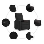 Casa si Gradina - Mobilier - Scaune si fotolii - Fotolii - Fotoliu electric rabatabil cu ridicare, negru, textil - Infinity.ro