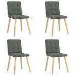 Casa si Gradina - Mobilier - Scaune si fotolii - Scaune - Scaune de bucatarie pivotante, 4 buc., gri inchis, textil - Infinity.ro