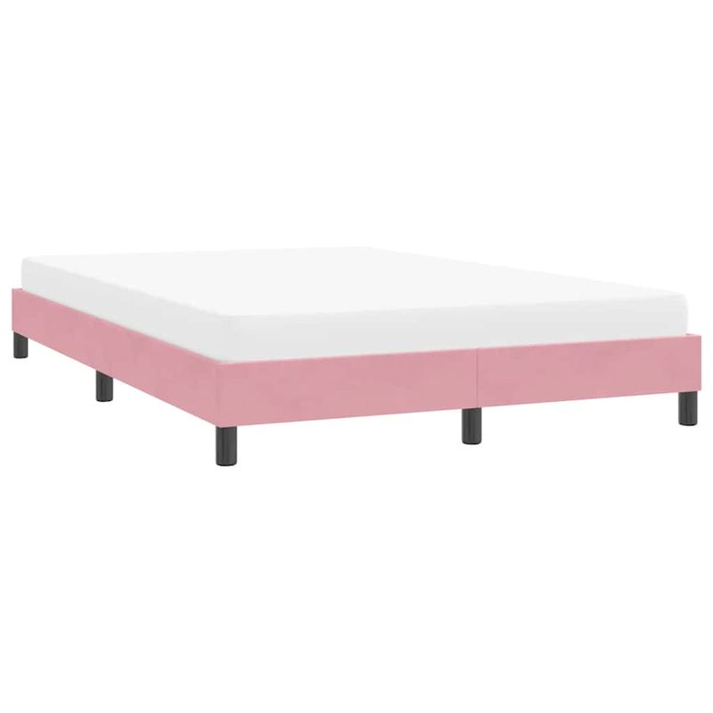 Casa si Gradina - Mobilier - Paturi si accesorii - Paturi - Cadru de pat fara saltea roz 140x210 cm catifea - Infinity.ro