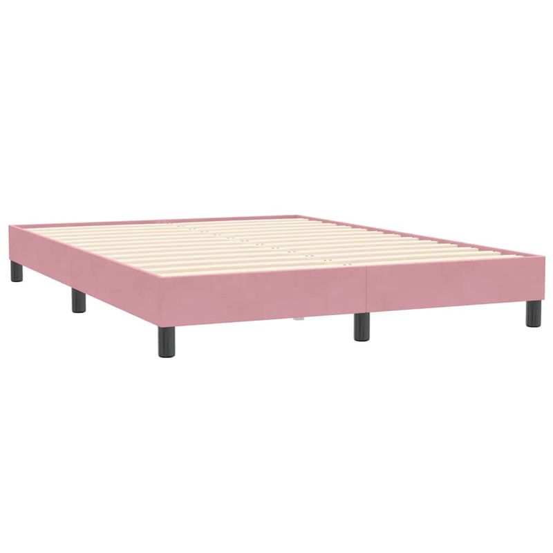 Casa si Gradina - Mobilier - Paturi si accesorii - Paturi - Cadru de pat fara saltea roz 140x210 cm catifea - Infinity.ro